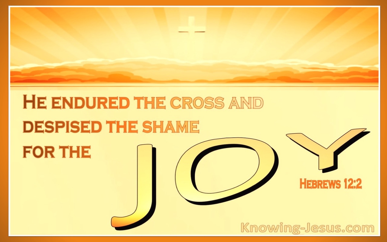 Hebrews 12:2 Looking Unto Jesus (orange)